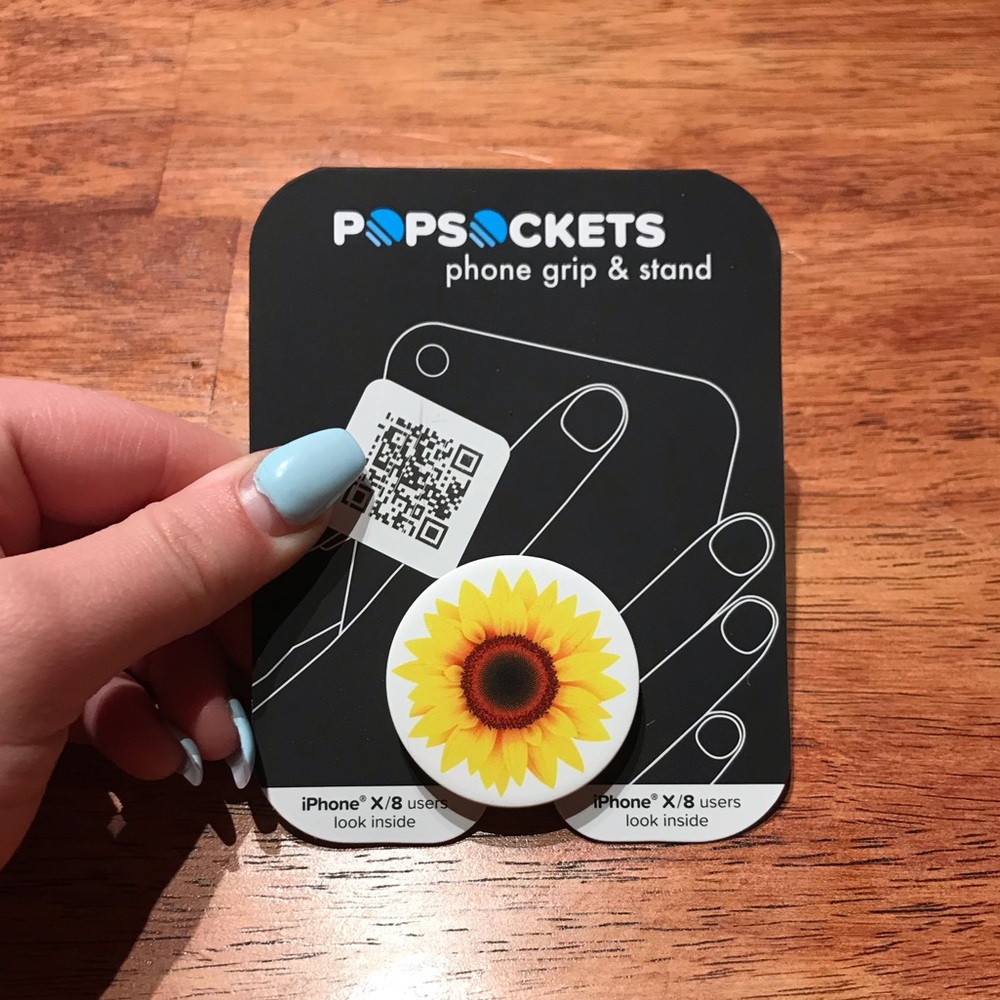 yellow sunflower pop socket